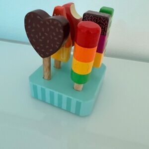 Wooden Play Kitchen Food Popsicles Ice Cream Montessori Toy Toys
